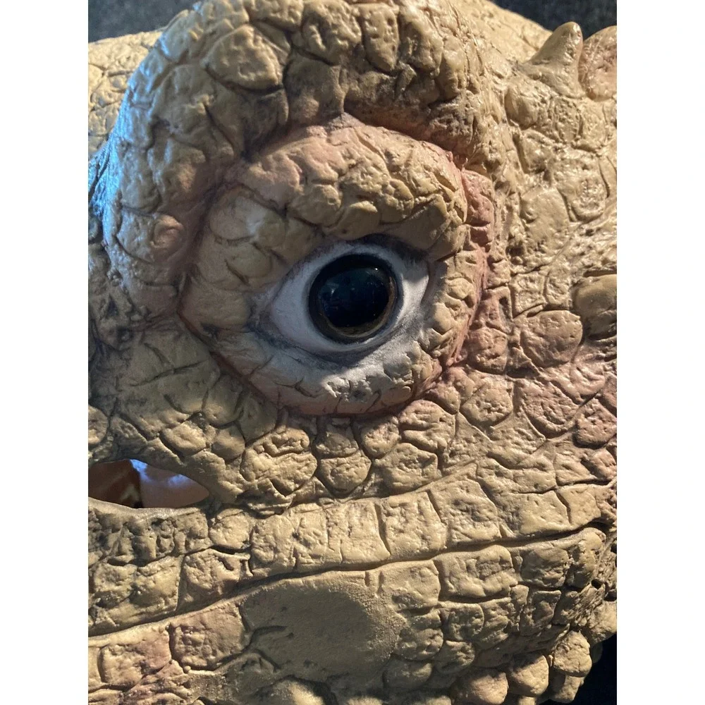 Bearded Dragon Lizard Latex Mask Realistic Reptile Full Head Costume Tan Cosplay
